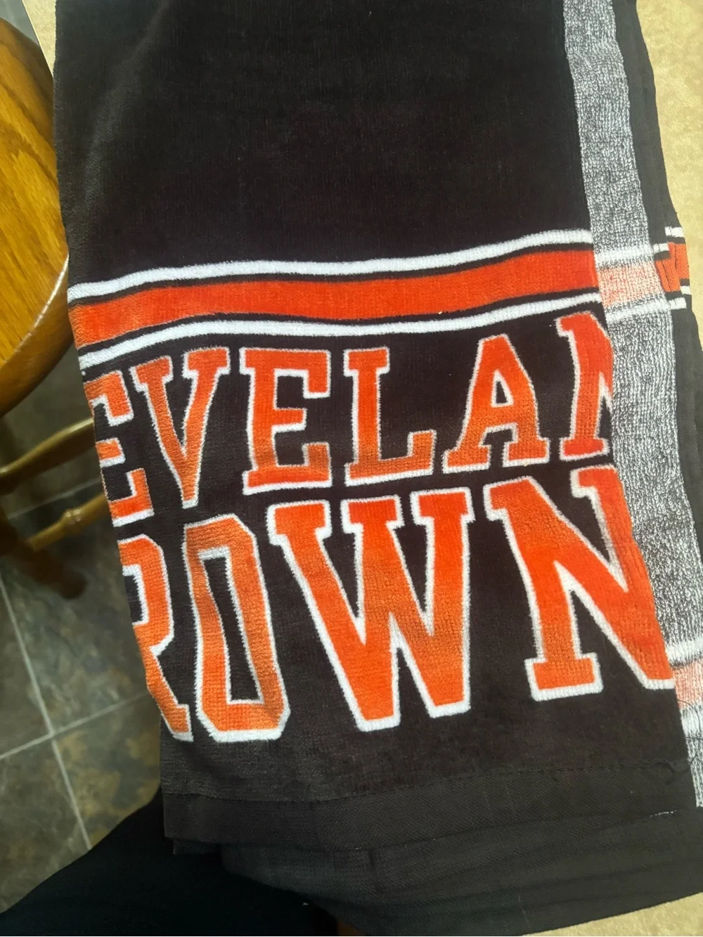 NFL Cleveland Browns Orange and Brown Beach Towel
